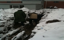 金乡公司工程部迎着狂风雪抢险
